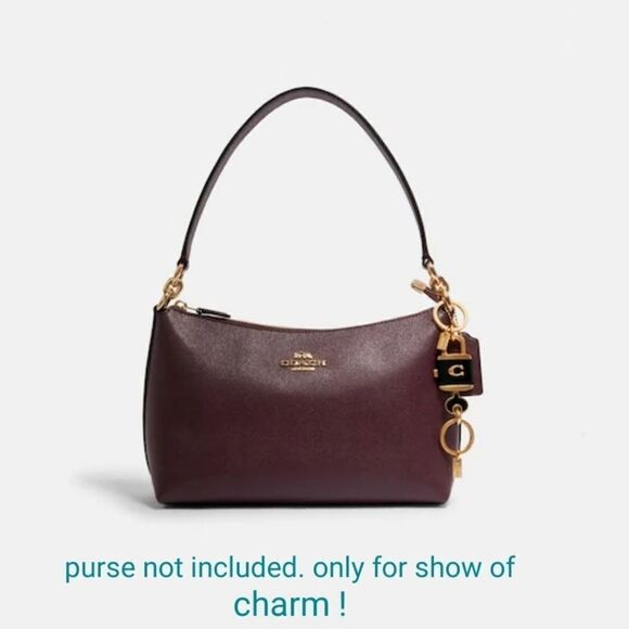 Coach Lock And Key Bag Charm Key Ring - Picture 4 of 4